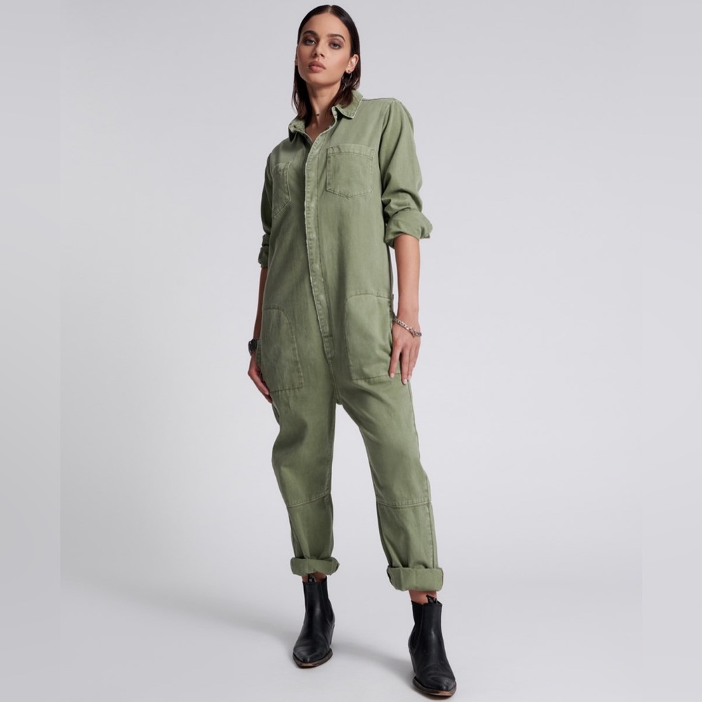 One Teaspoon Utility Jumpsuit (White)